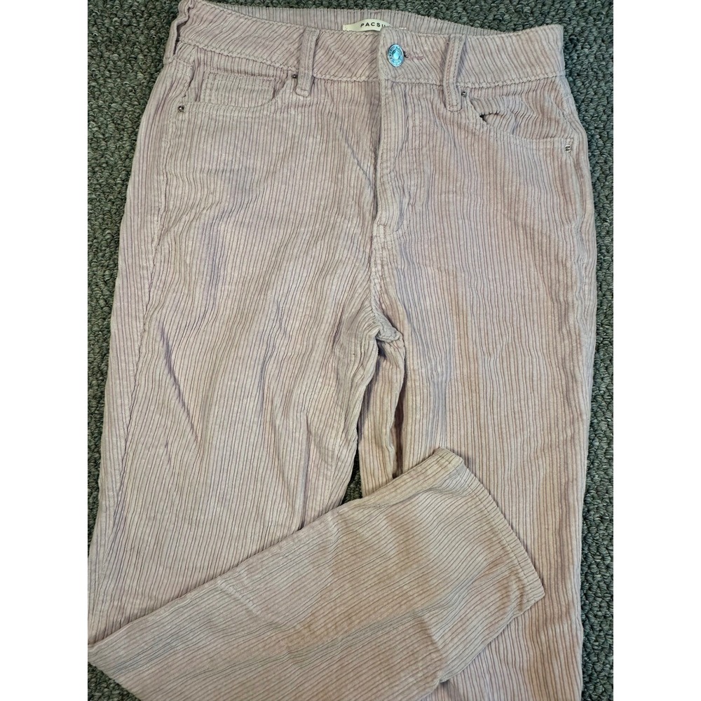 PacSun Lavender Purple Corduroy Straight Leg High Rise Pants Womens 27